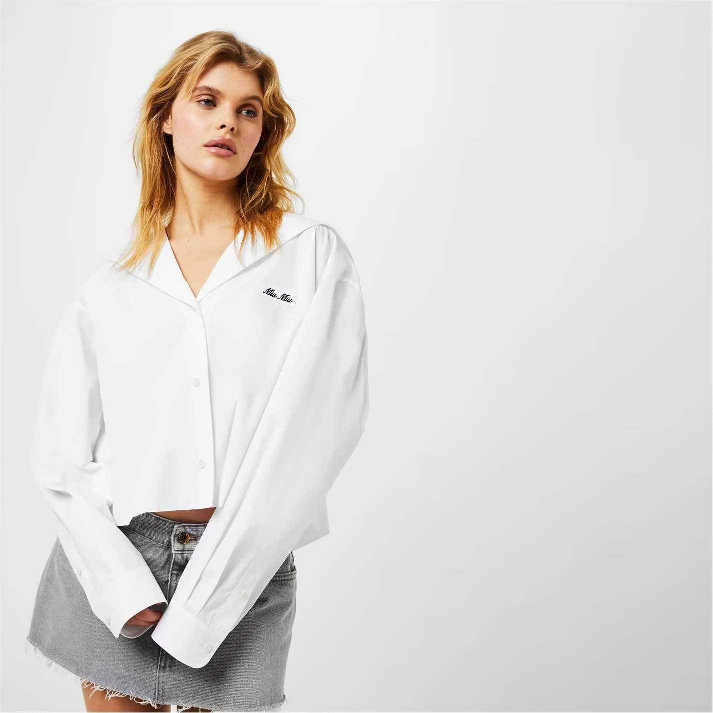 Casual Plain Cotton Party Logo Shirts & Blouses