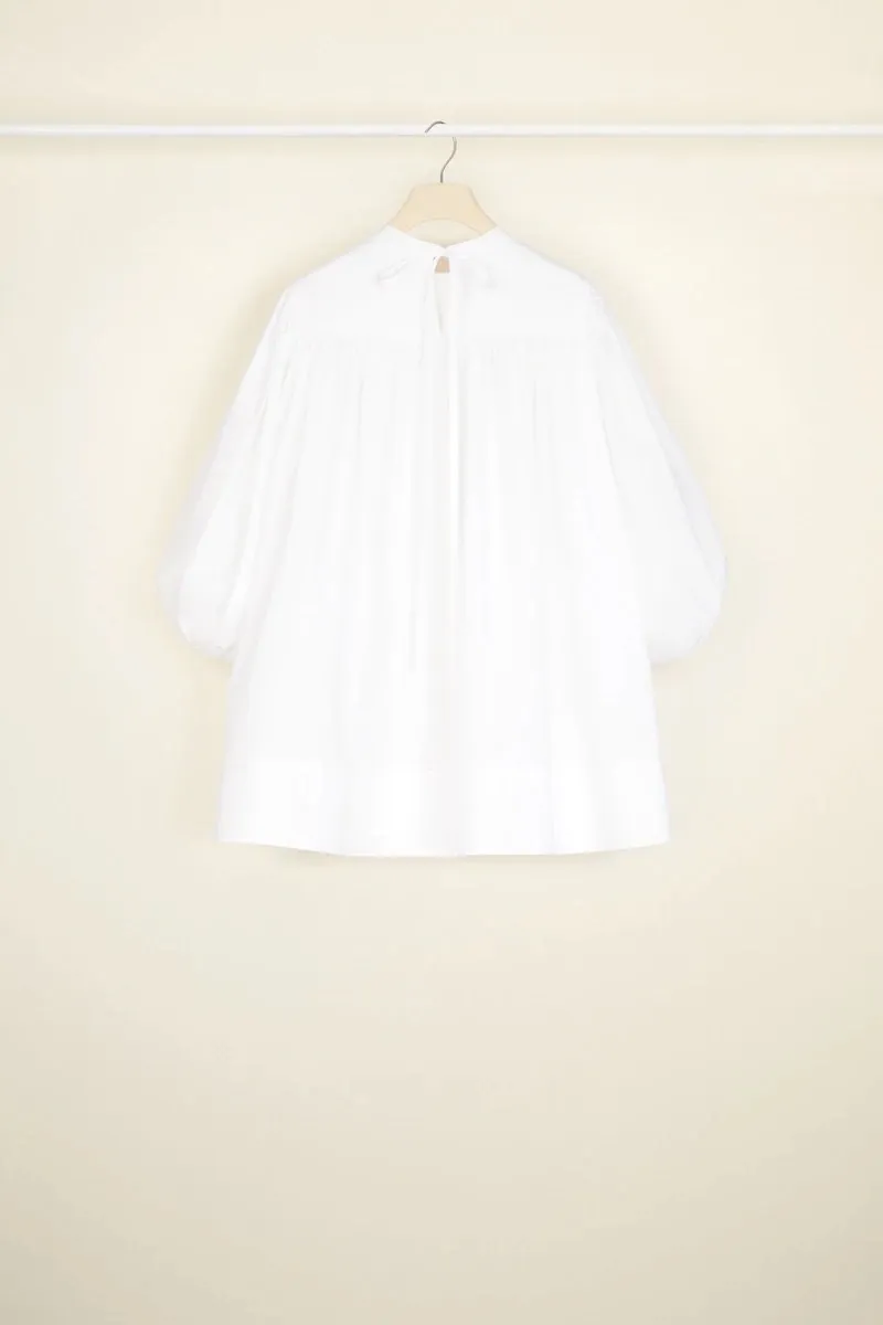 Medium Elegant Style Puff Sleeves Shirt in Plain Cotton by PATOU