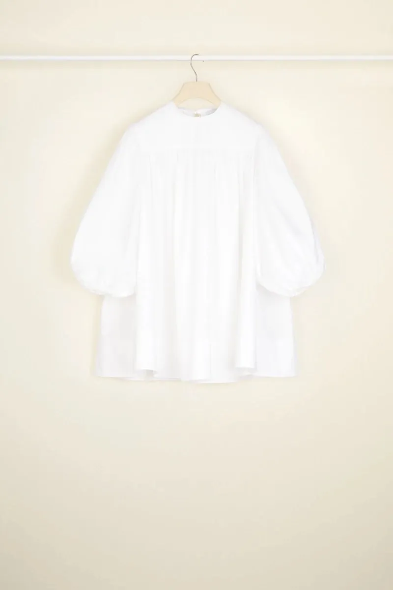 Medium Elegant Style Puff Sleeves Shirt in Plain Cotton by PATOU