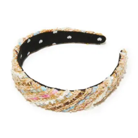 Playa Stripe Tweed Bessette Headband by Lele Sadoughi