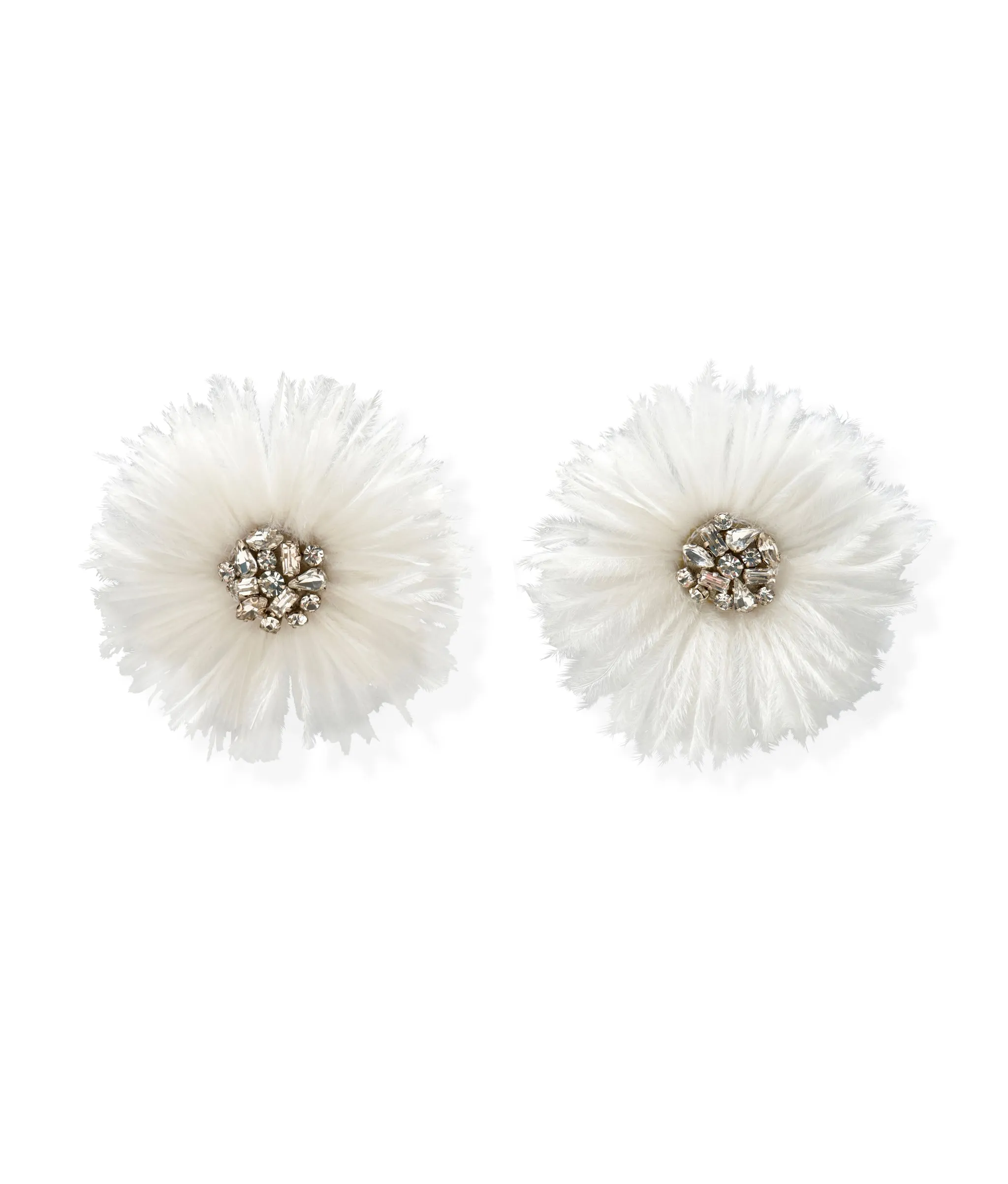 White Plume Earrings