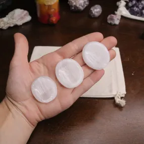 Selenite Worry Stones