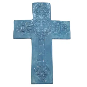 Cerulean Ceramic Cross