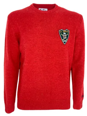 Pullover Red 100% Wool