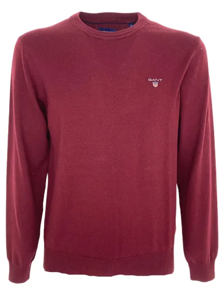 Pullover men's red round neck model