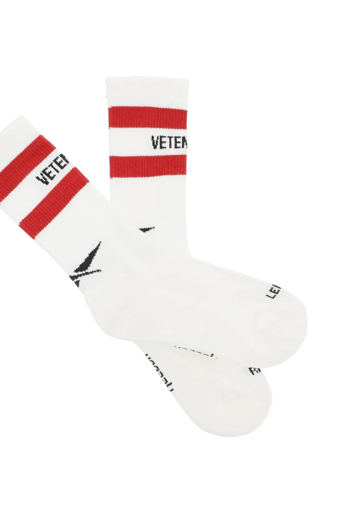 Intarsia Ribbed Logo Socks