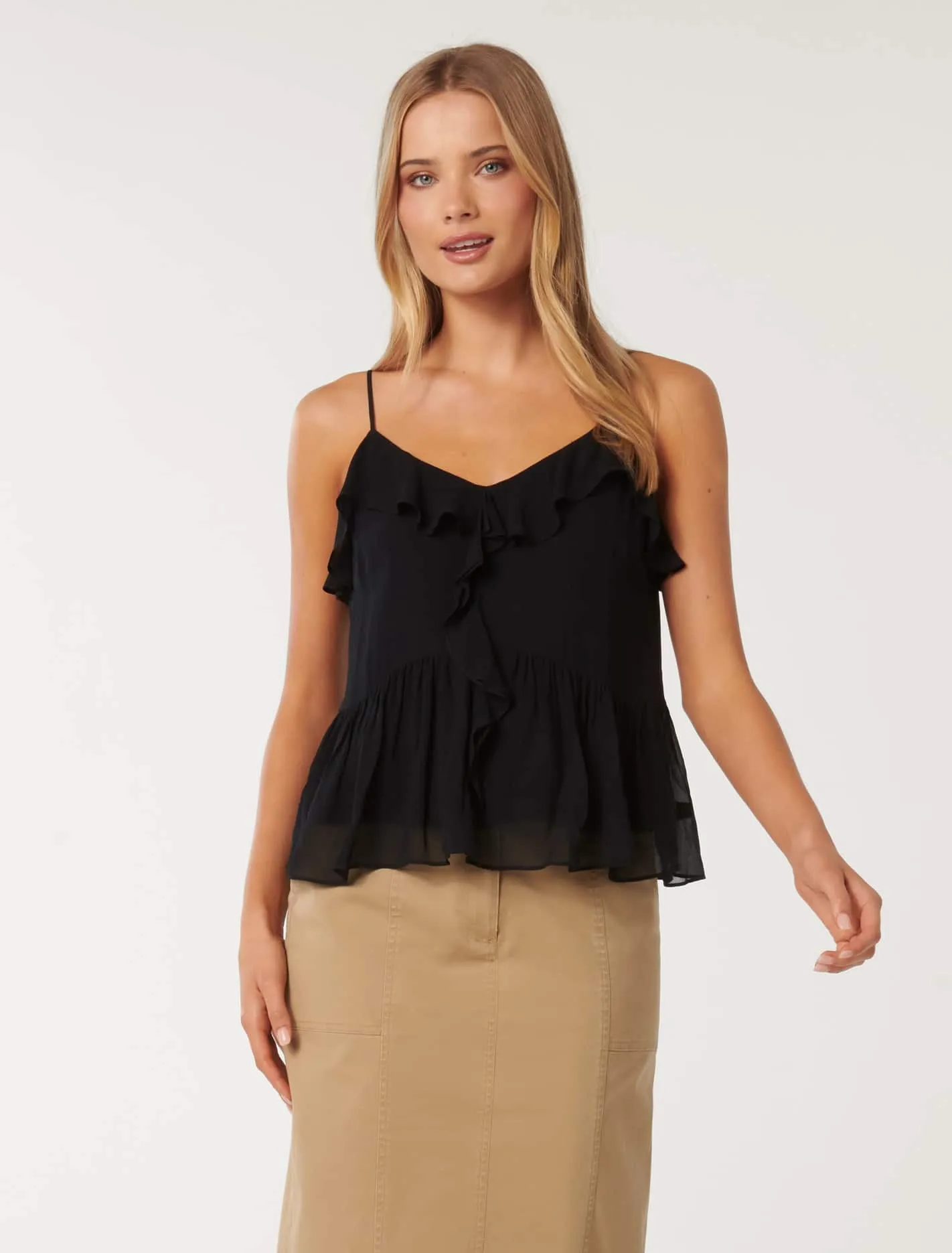 Romana Ruffle Cami Top