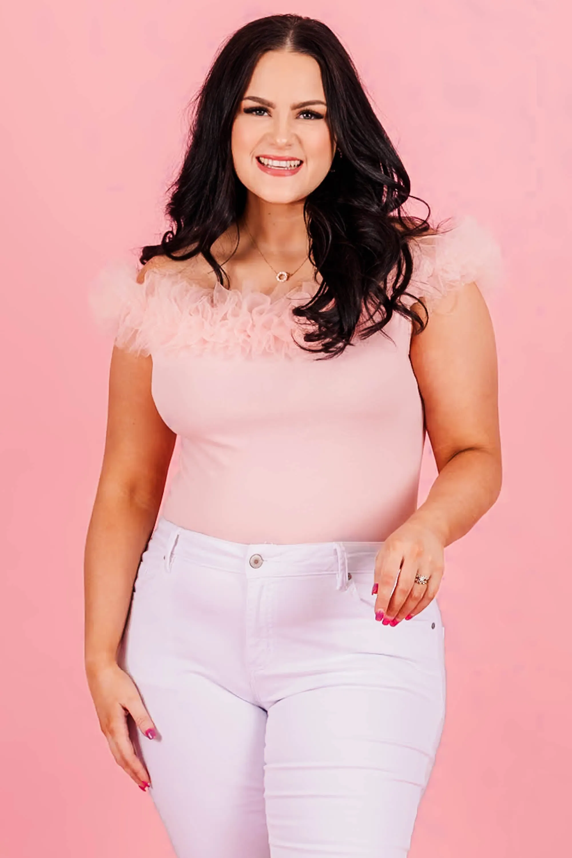 Blush Ruffle Top