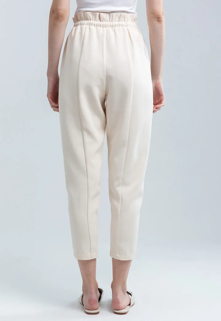 Ruffled Tapered Waistband Trouser