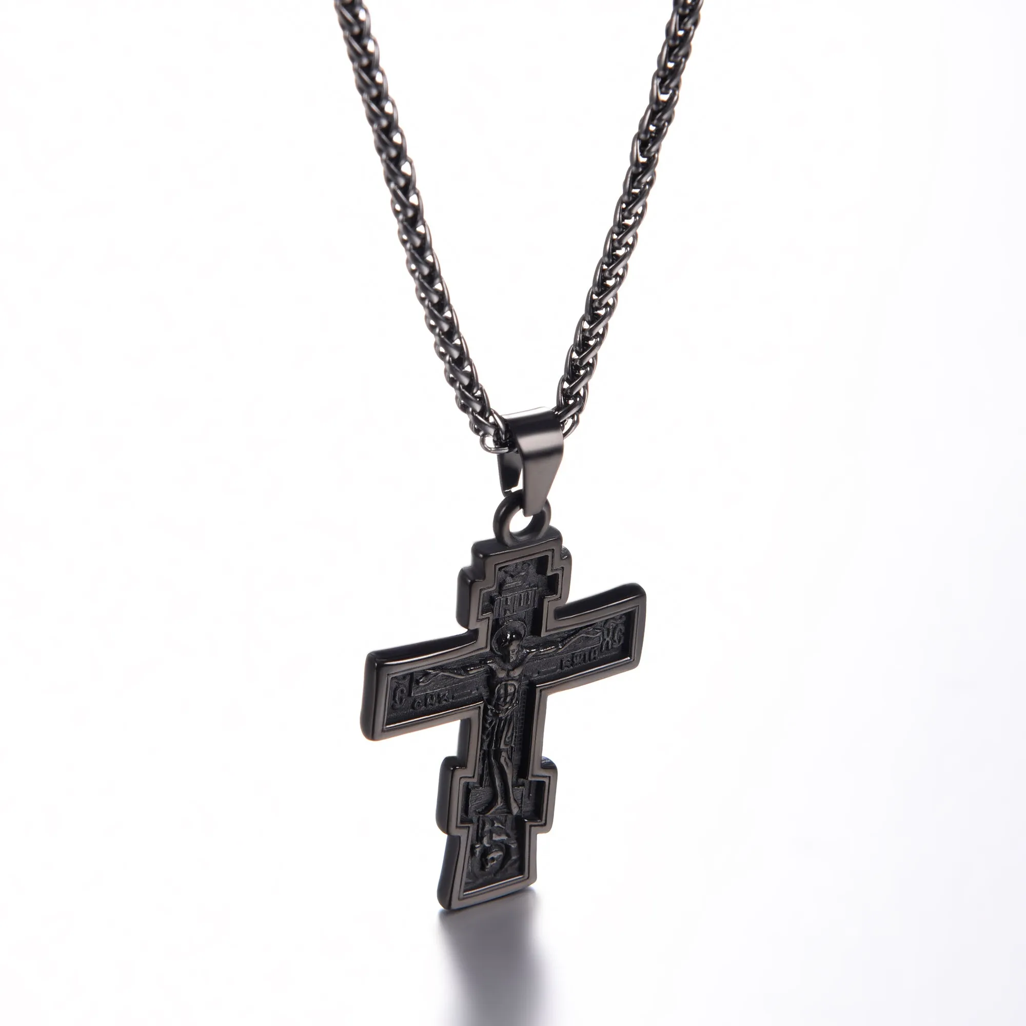 U7 Jewelry Russian Orthodox Jesus Cross Necklace