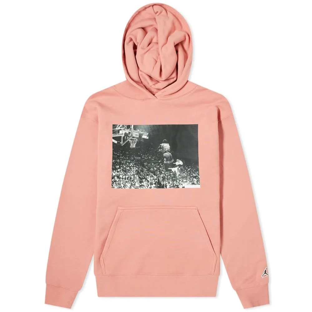 Rust Pink Air Jordan x Union Fleece Pullover Image Hoodie