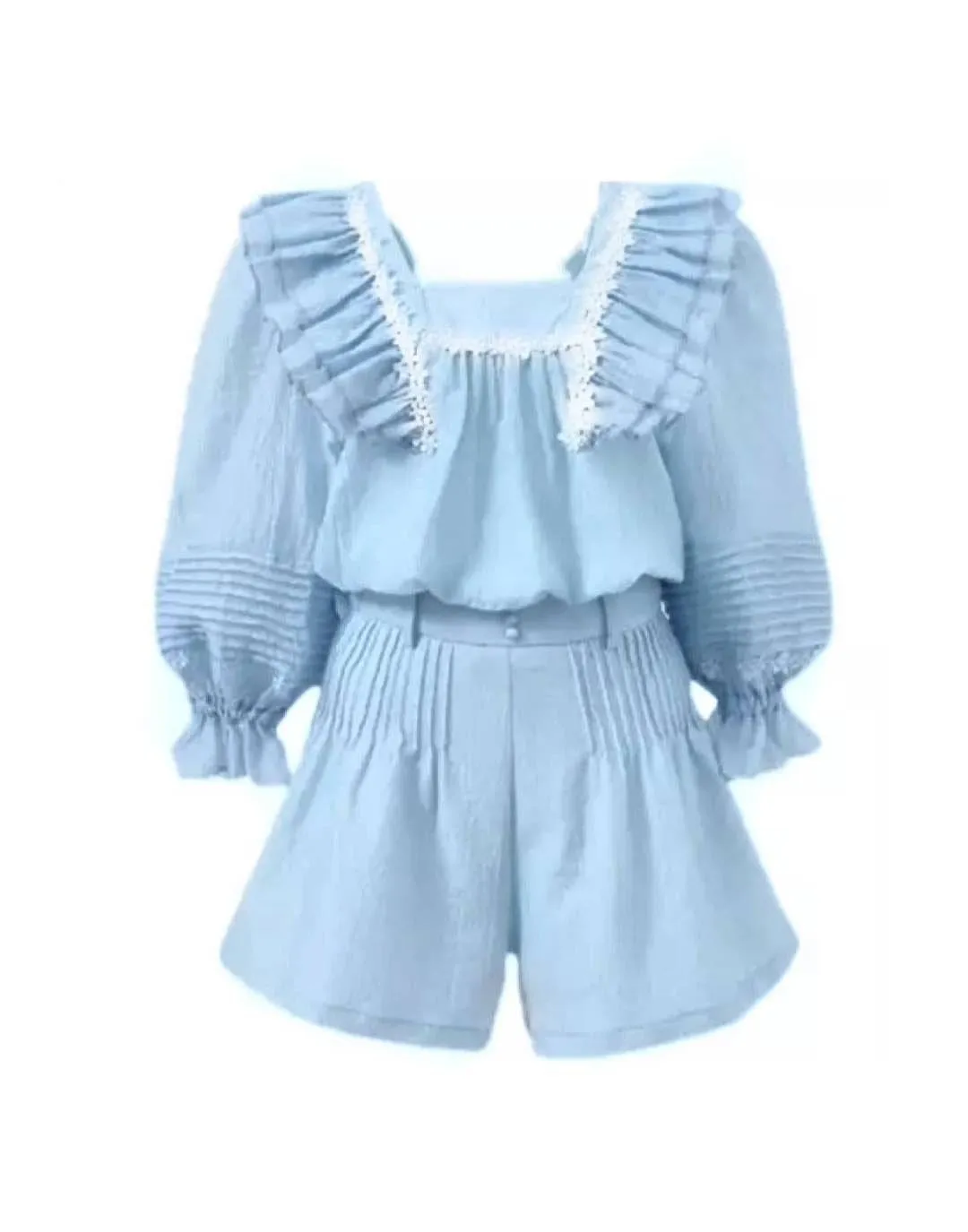 Square Neck Top Shorts Set