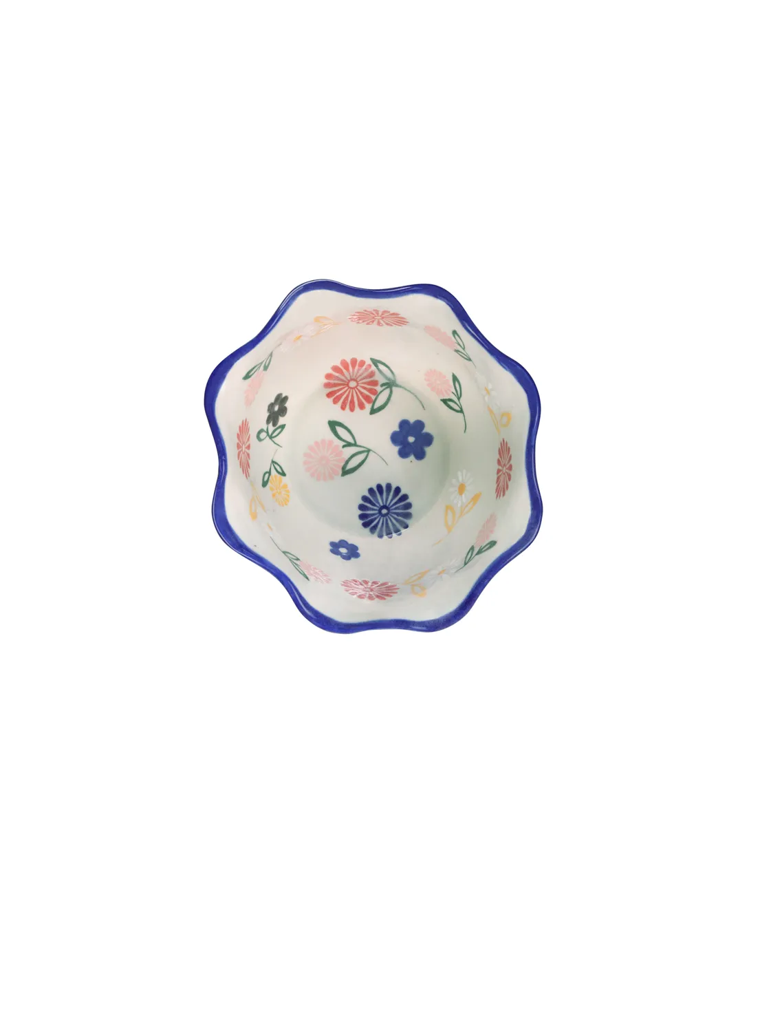 Serving Bowl - Scalloped Teddy Floral Ceramic