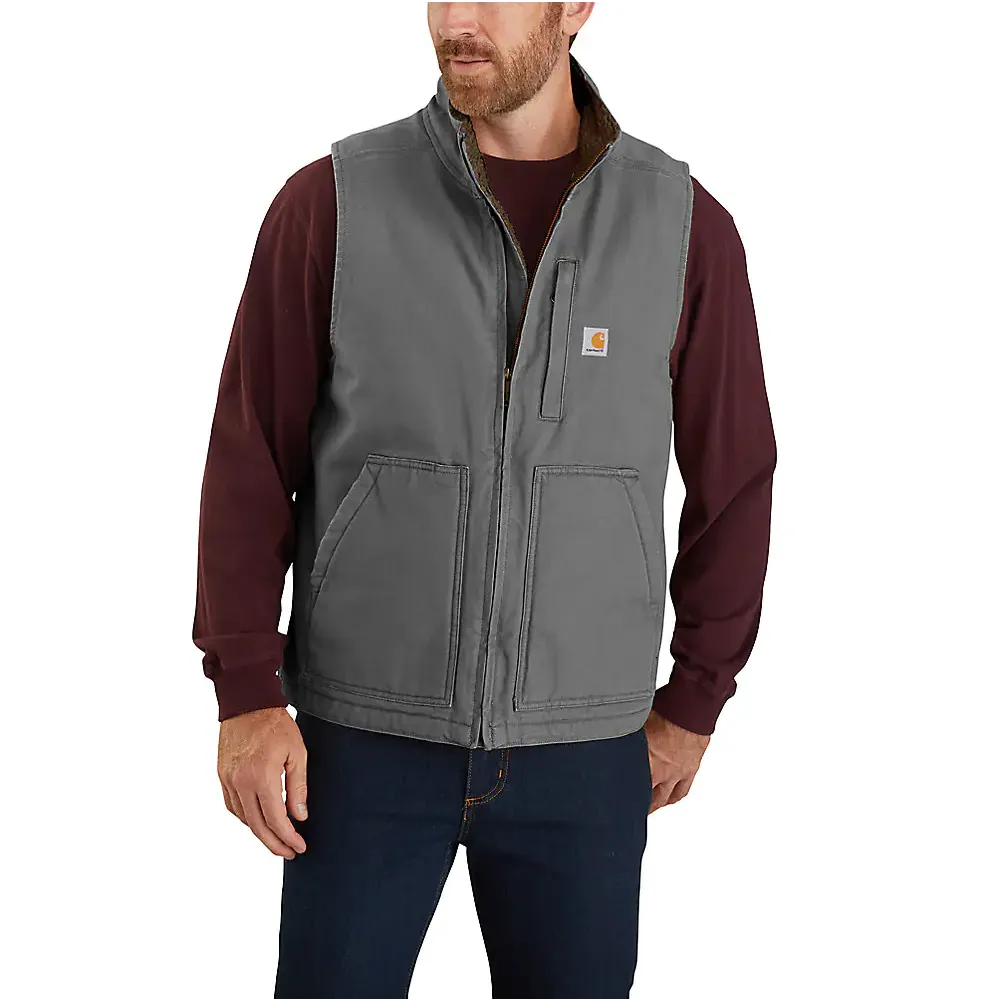 Carhartt Loose Fit Washed Duck Sherpa Lined Mock Neck Vest 104277