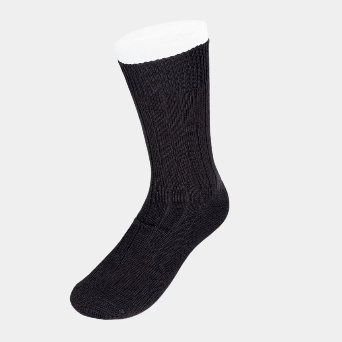 Short Black Sports Wool Socks