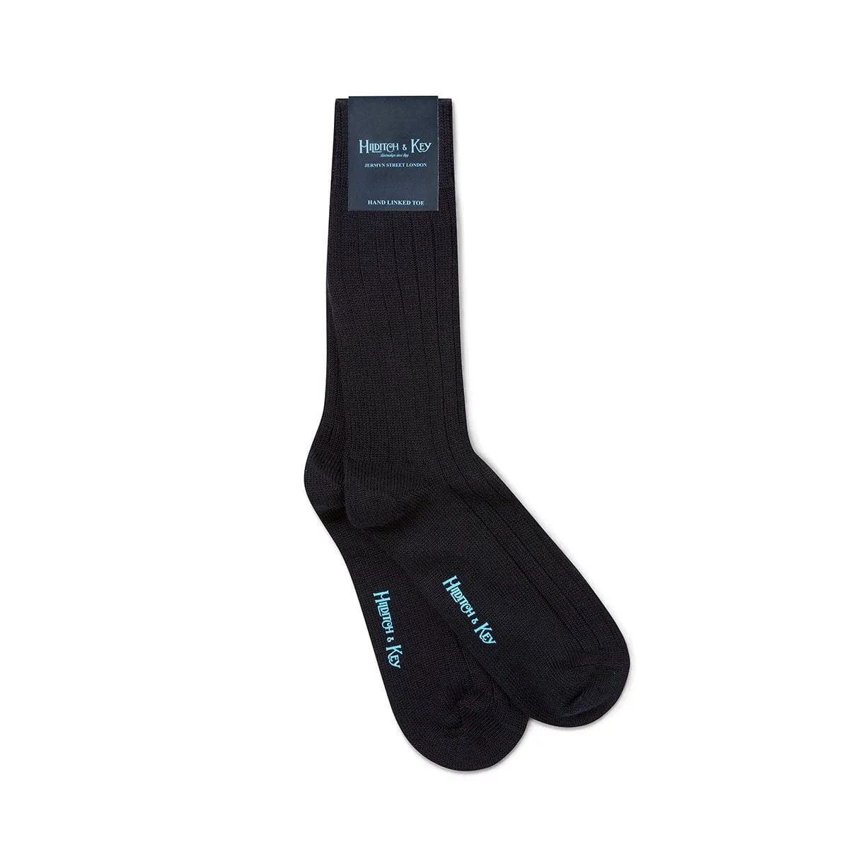 Short Black Sports Wool Socks