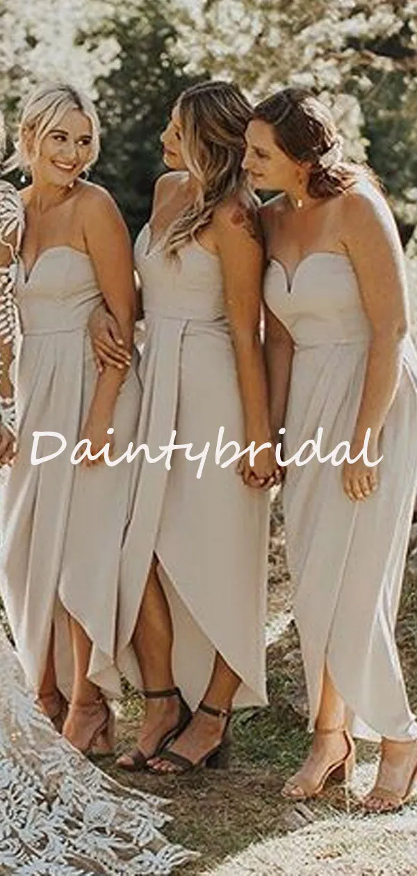 Charming Sweetheart Side Slit Long Simple Bridesmaid Dress - DB10755