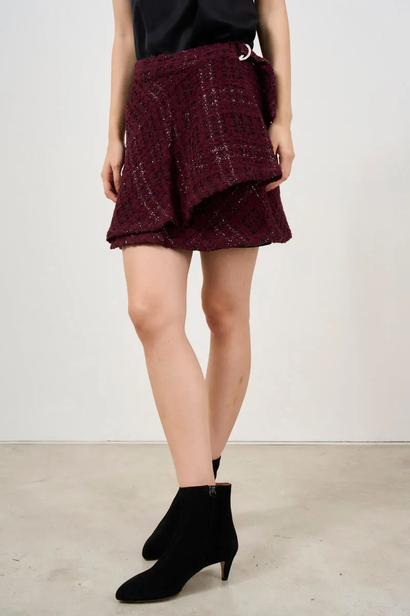 Womens Solfin Tweed Miniskirt