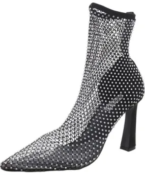 Steve Madden Saphina Women's Mesh Rhinestone Wedge Heels