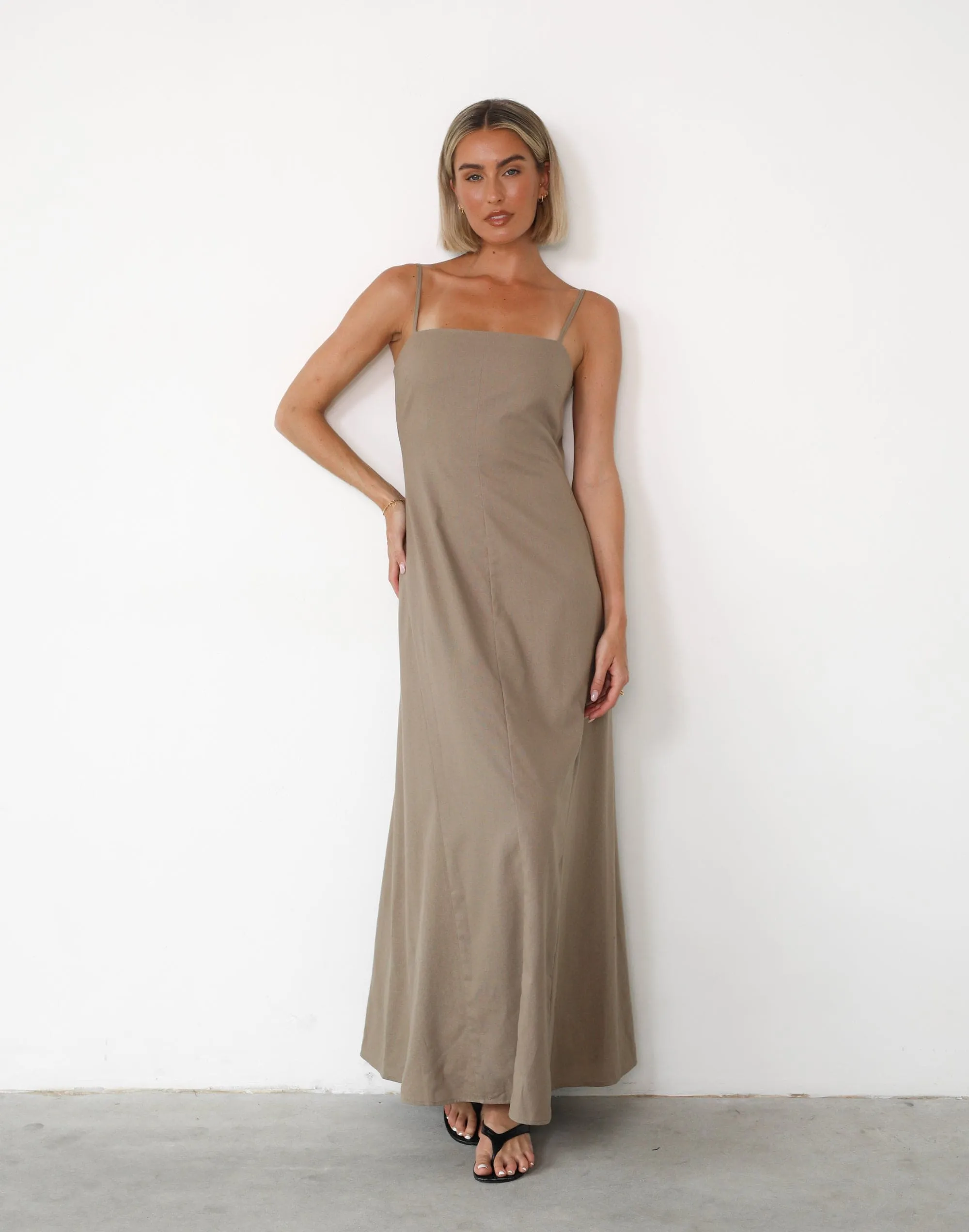 Stone Gray Maxi Dress