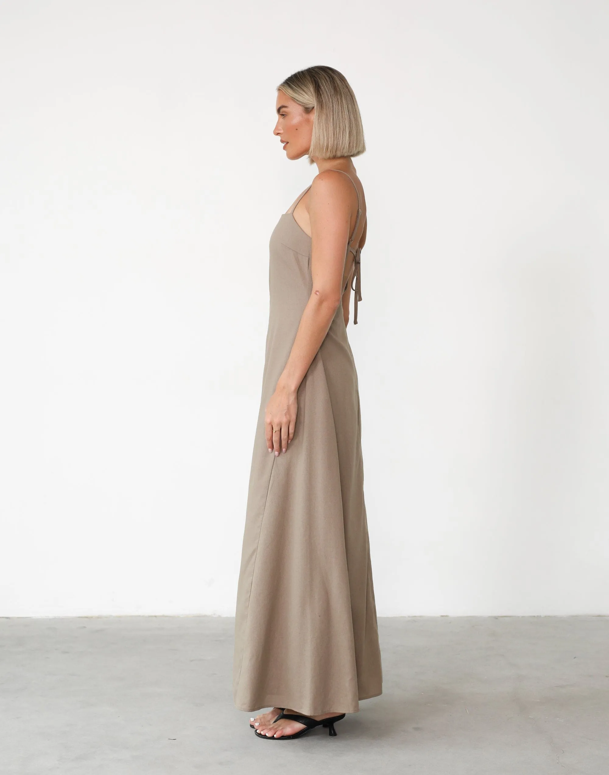 Stone Gray Maxi Dress