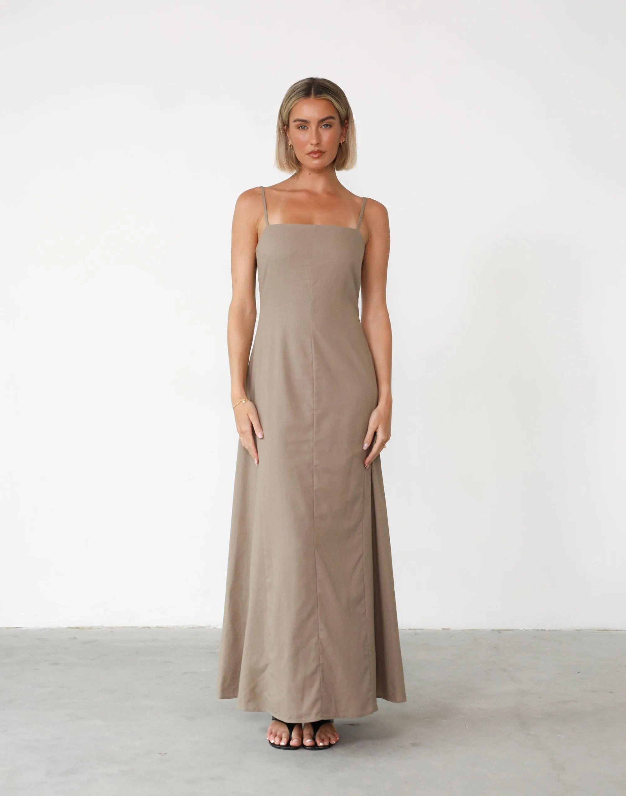 Stone Gray Maxi Dress