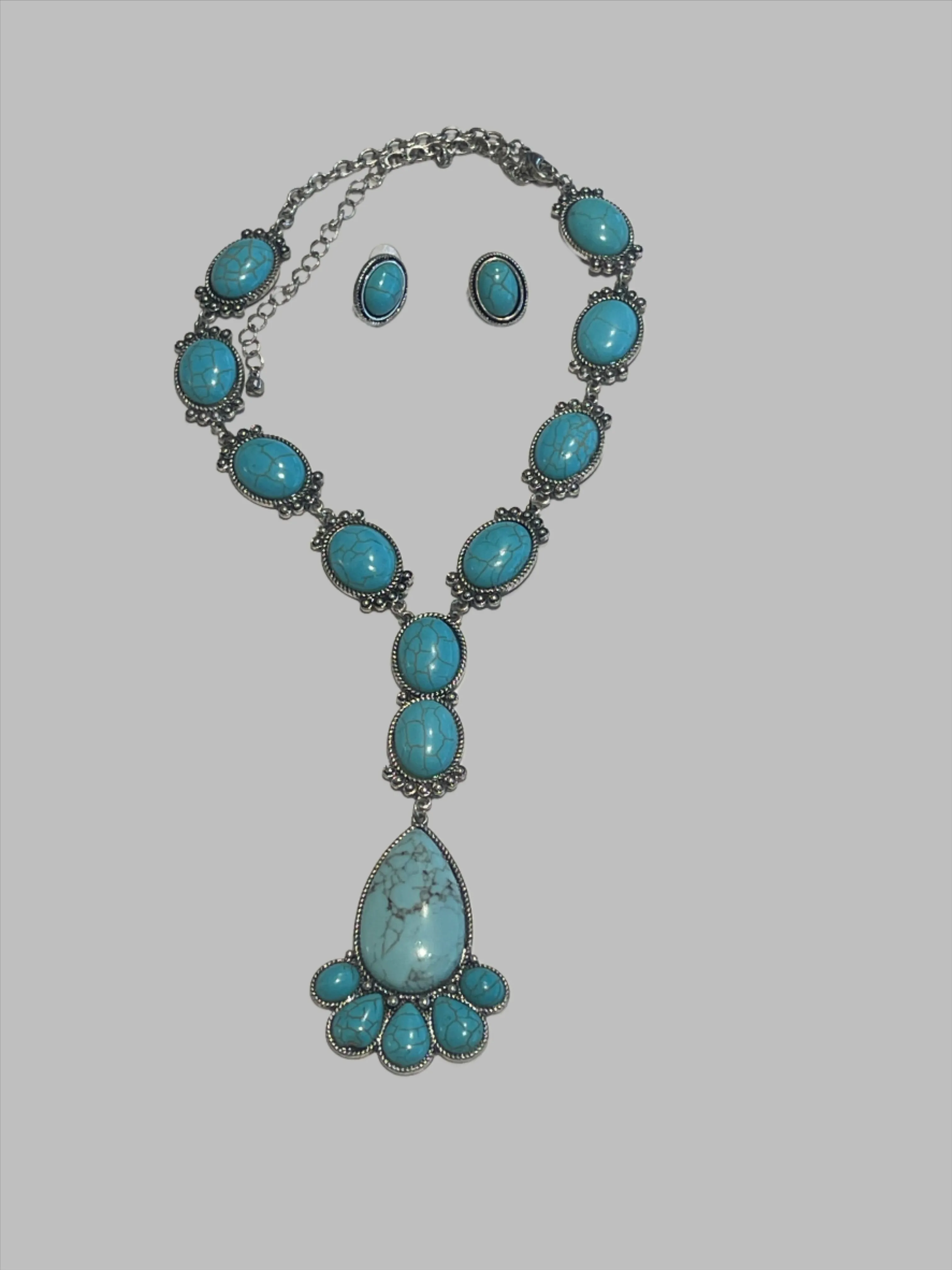 Western Style Stone Y Necklace