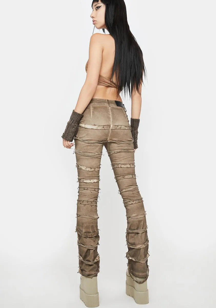 Strappy Distressed Skinny Trousers by Atmosphere