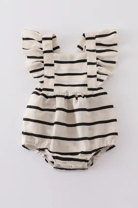 Black Stripe Ruffled Bubble ANNIE