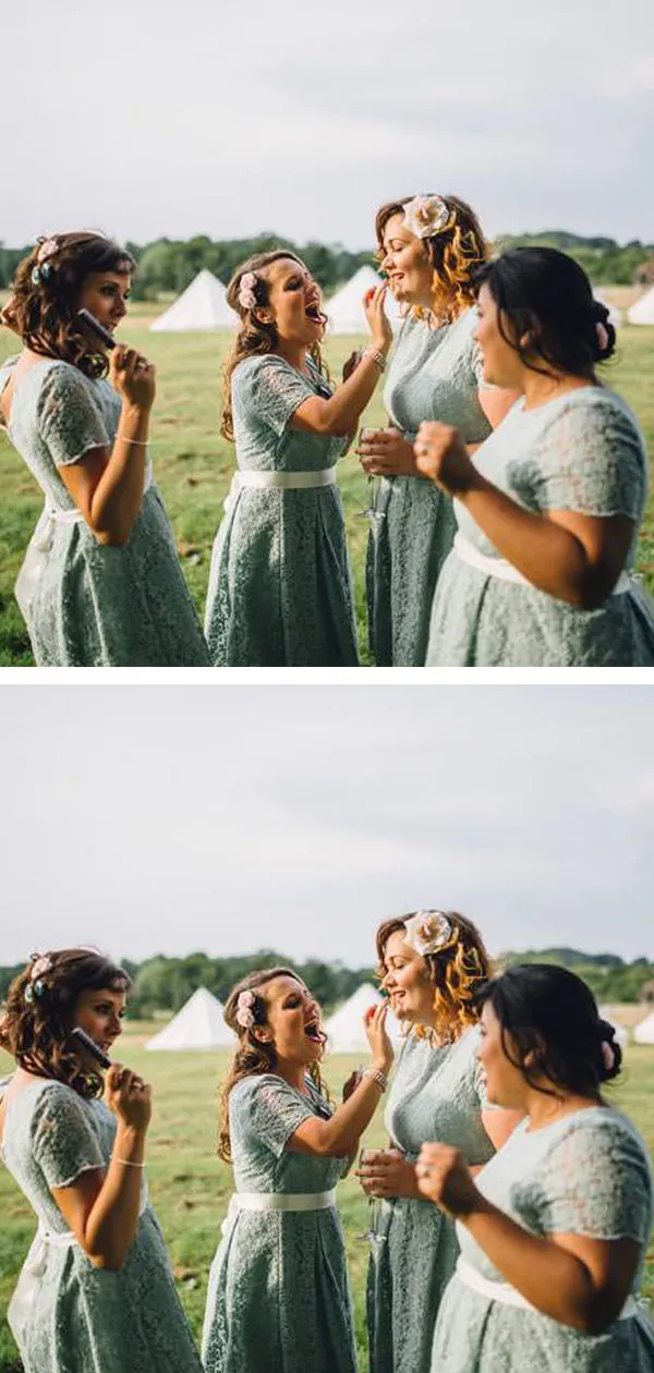 Gorgeous Lace Scoop Neck Zipper-Up Bridesmaid Dress - DB10627