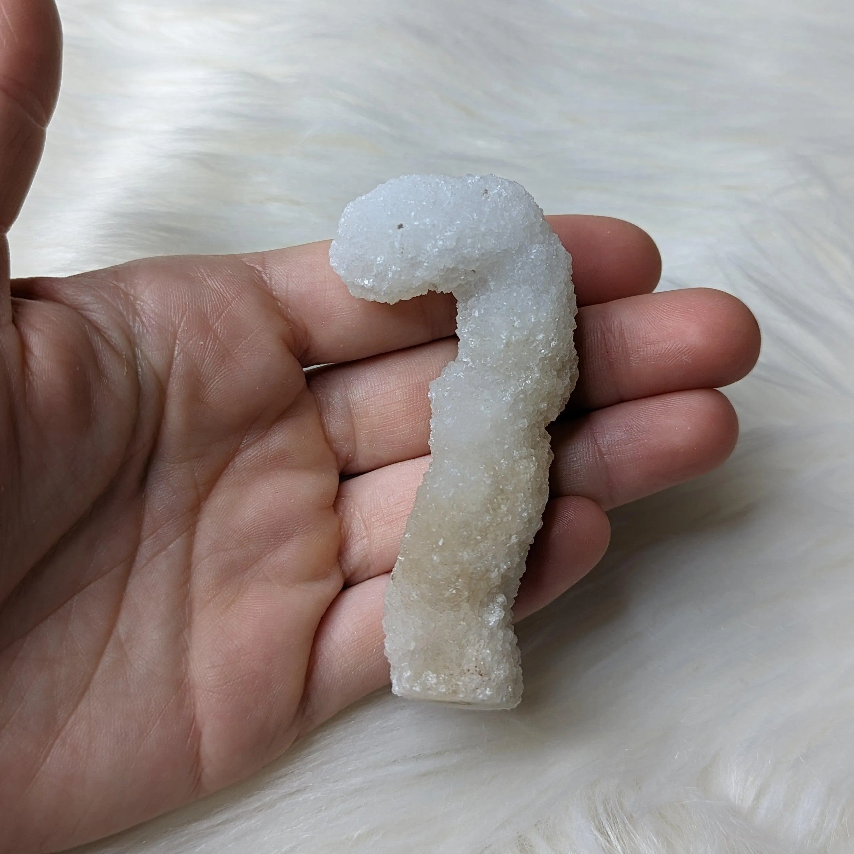 Frosty Candy-Cane Chalcedony Stalactite Specimen