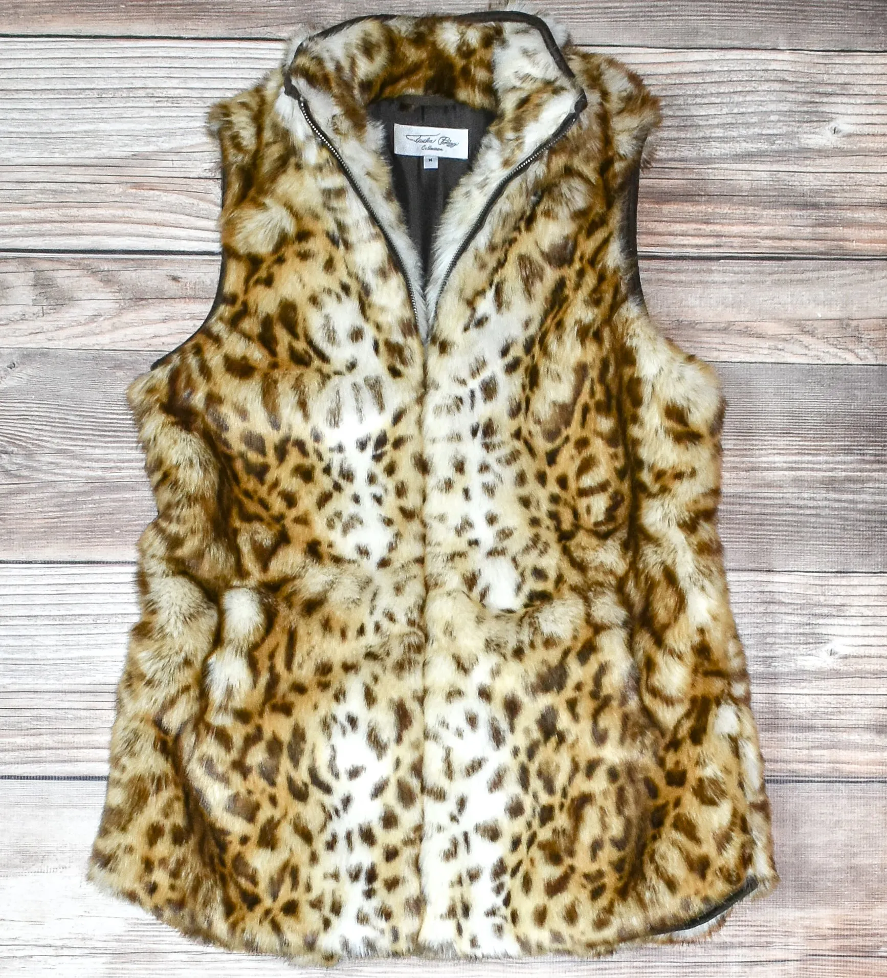 Golden Leopard Mallory Vest for Women by Tasha Polizzi