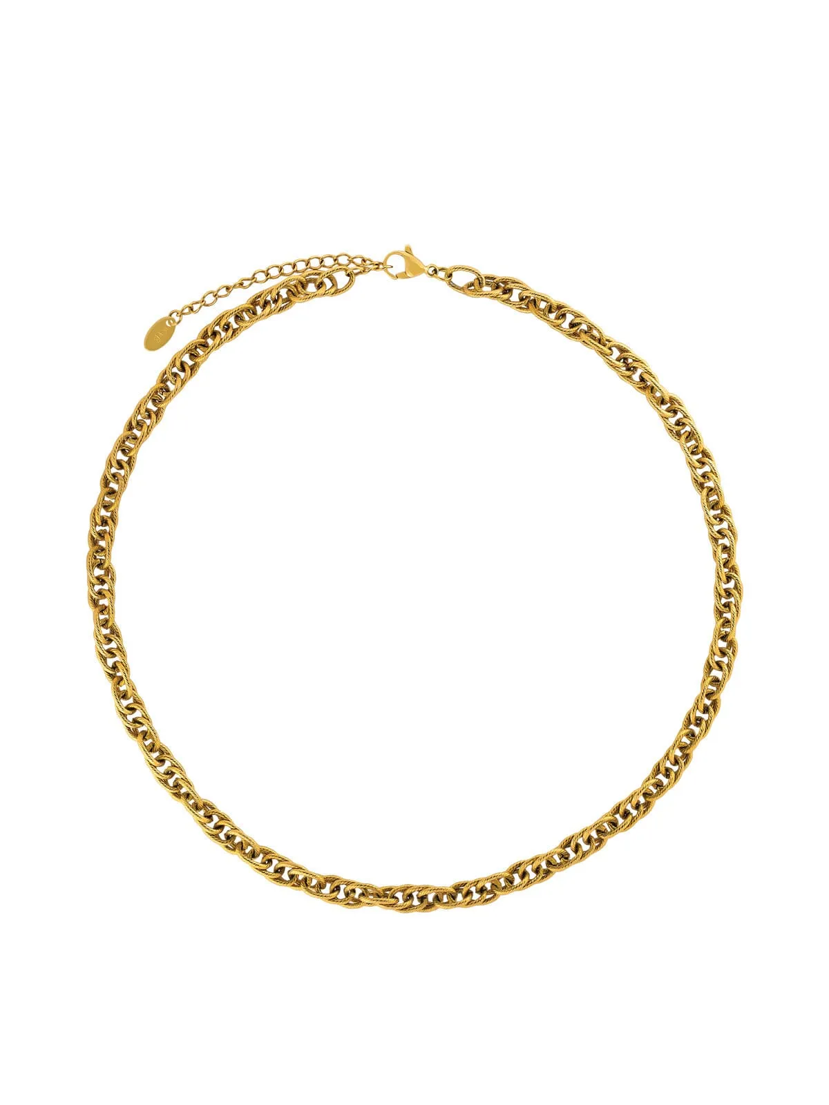 Textured Chain Link Necklace