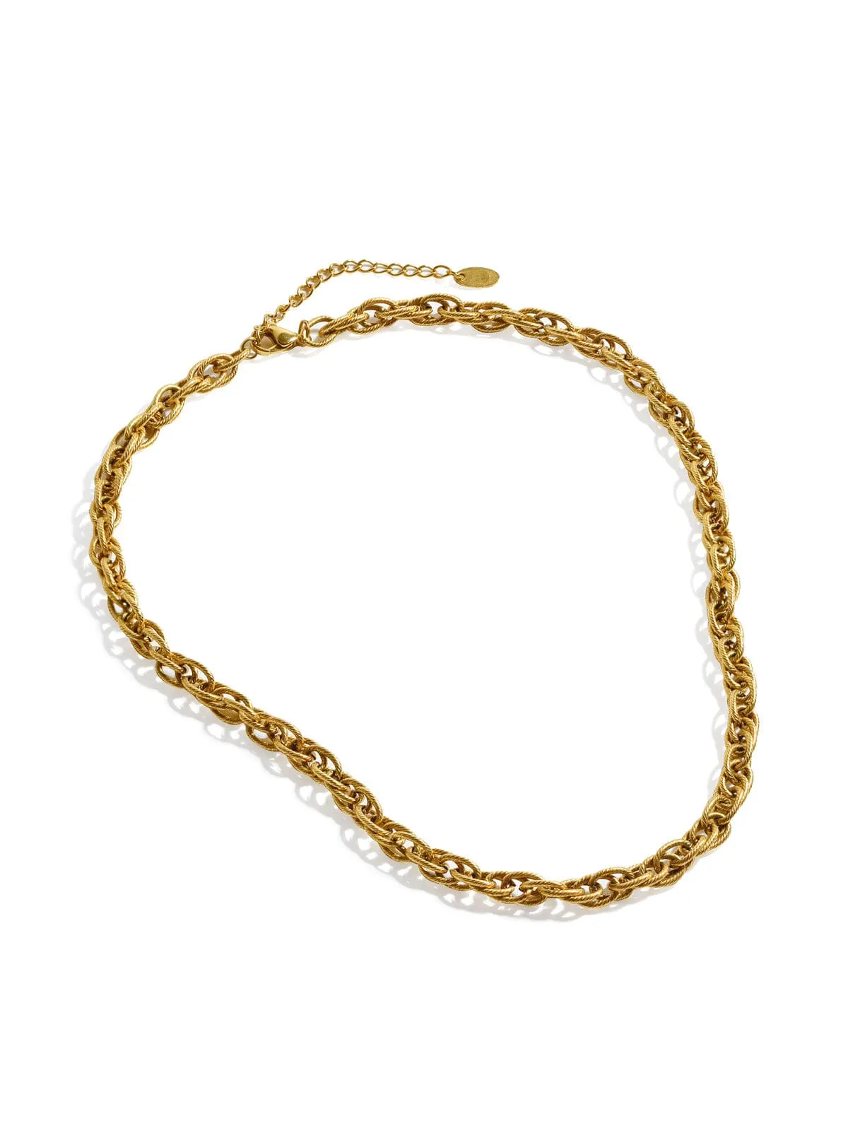 Textured Chain Link Necklace