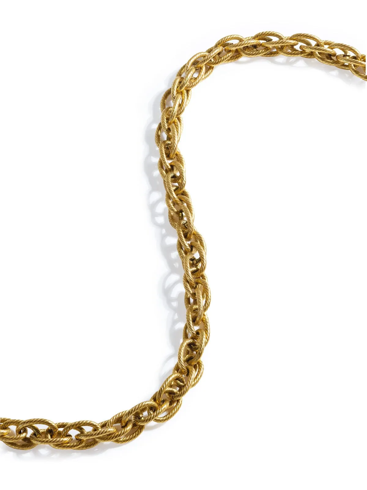 Textured Chain Link Necklace