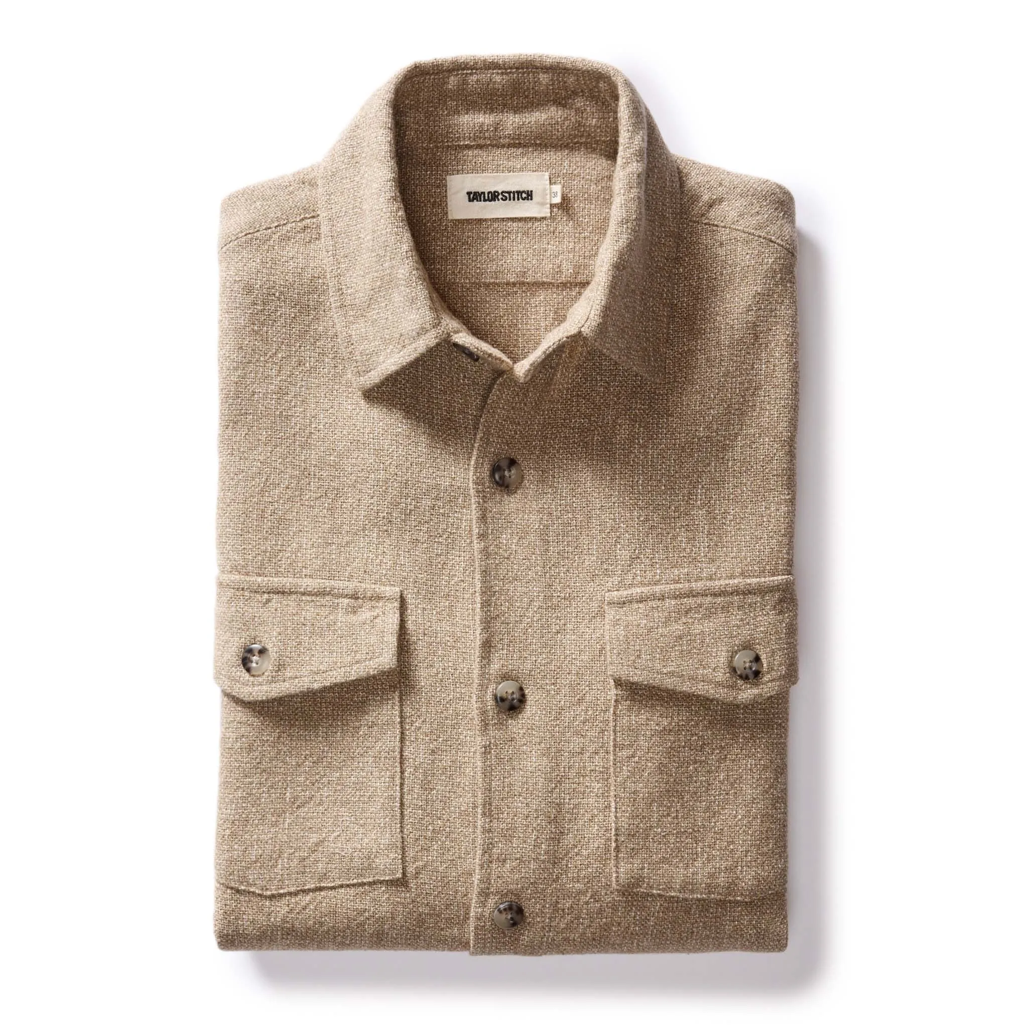 The Point Shirt Heather Oat Linen Tweed