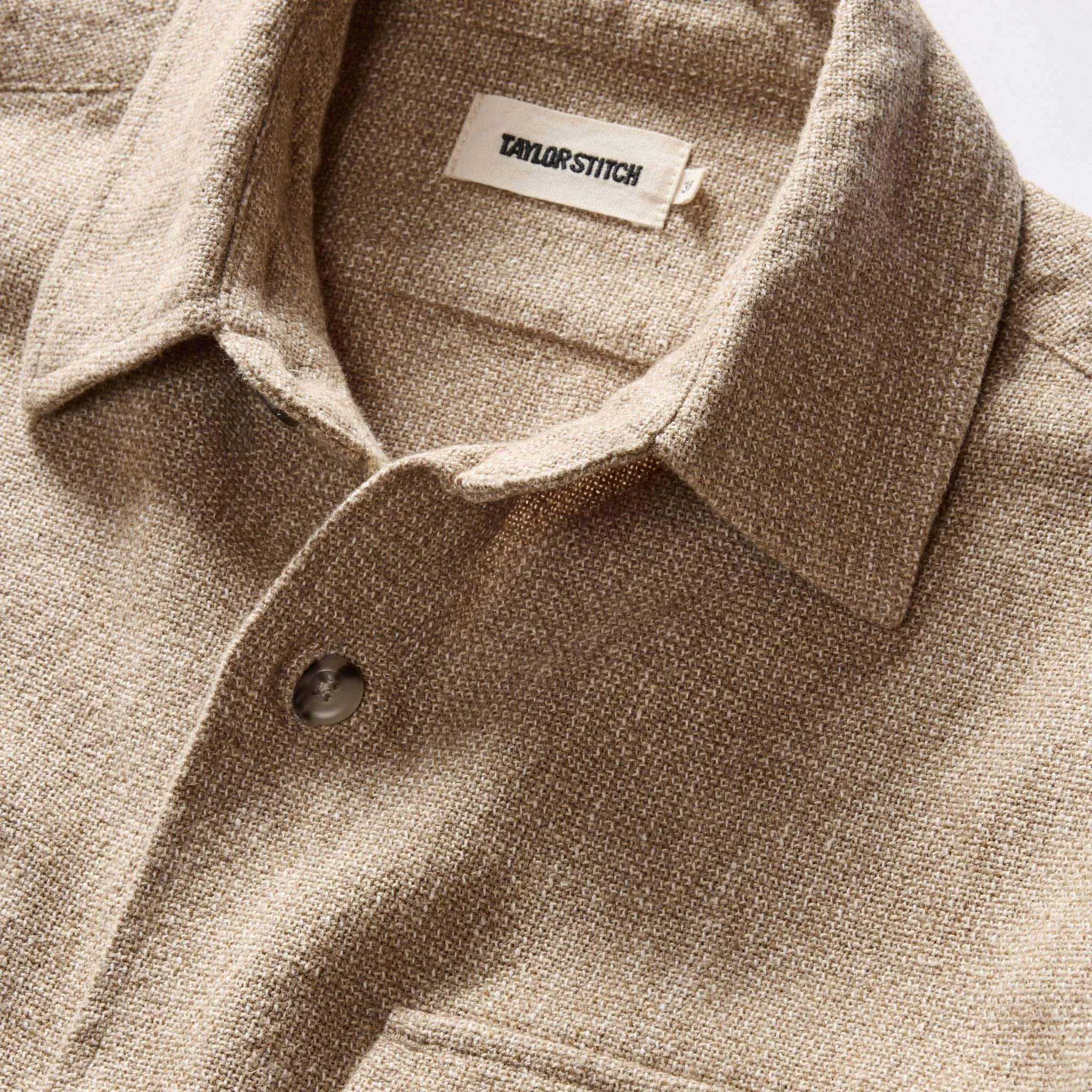 The Point Shirt Heather Oat Linen Tweed