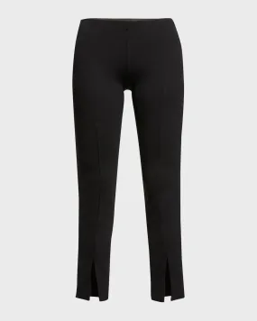 Thilde Slit-Front Skinny Pants