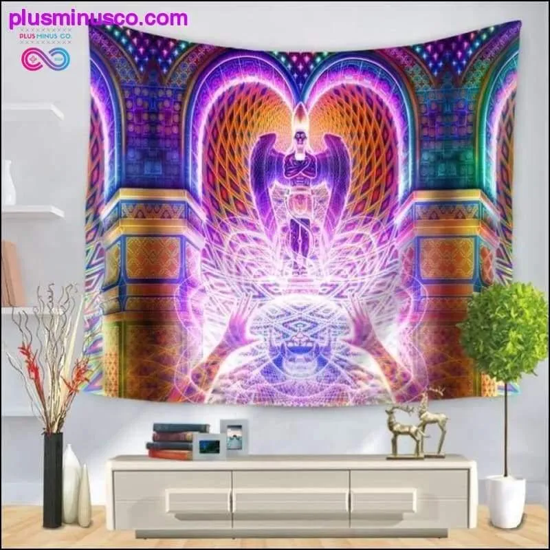 Thin Polyester Psychedelic Wall Tapestry for Couch