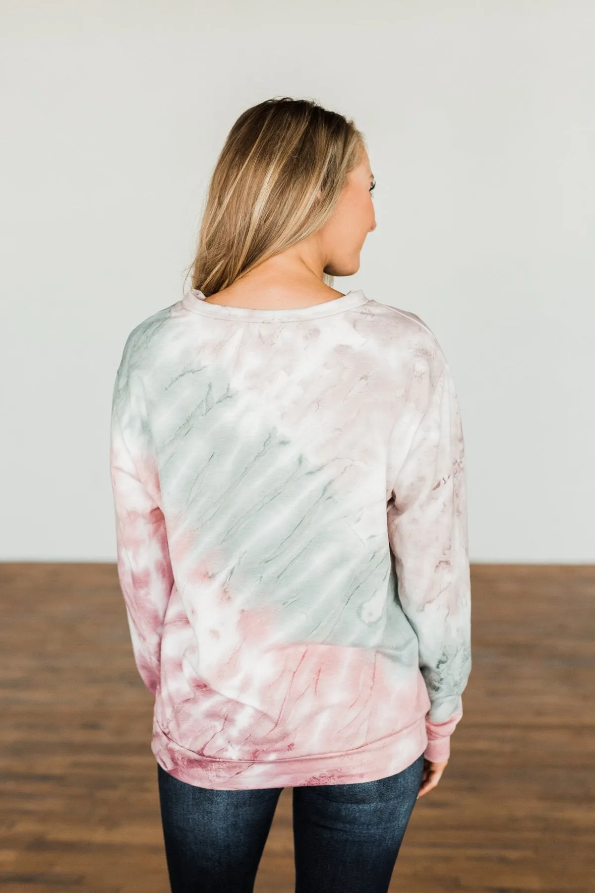 Tie Dye Pullover Top in Earth Tones