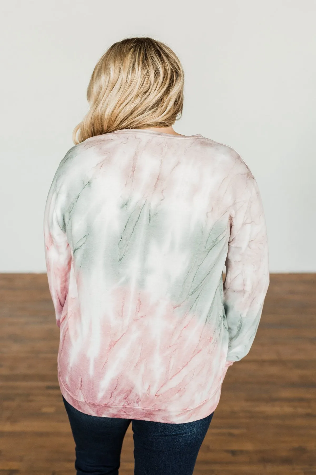 Tie Dye Pullover Top in Earth Tones