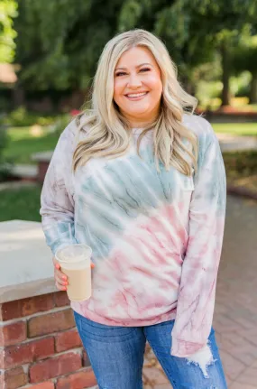 Tie Dye Pullover Top in Earth Tones