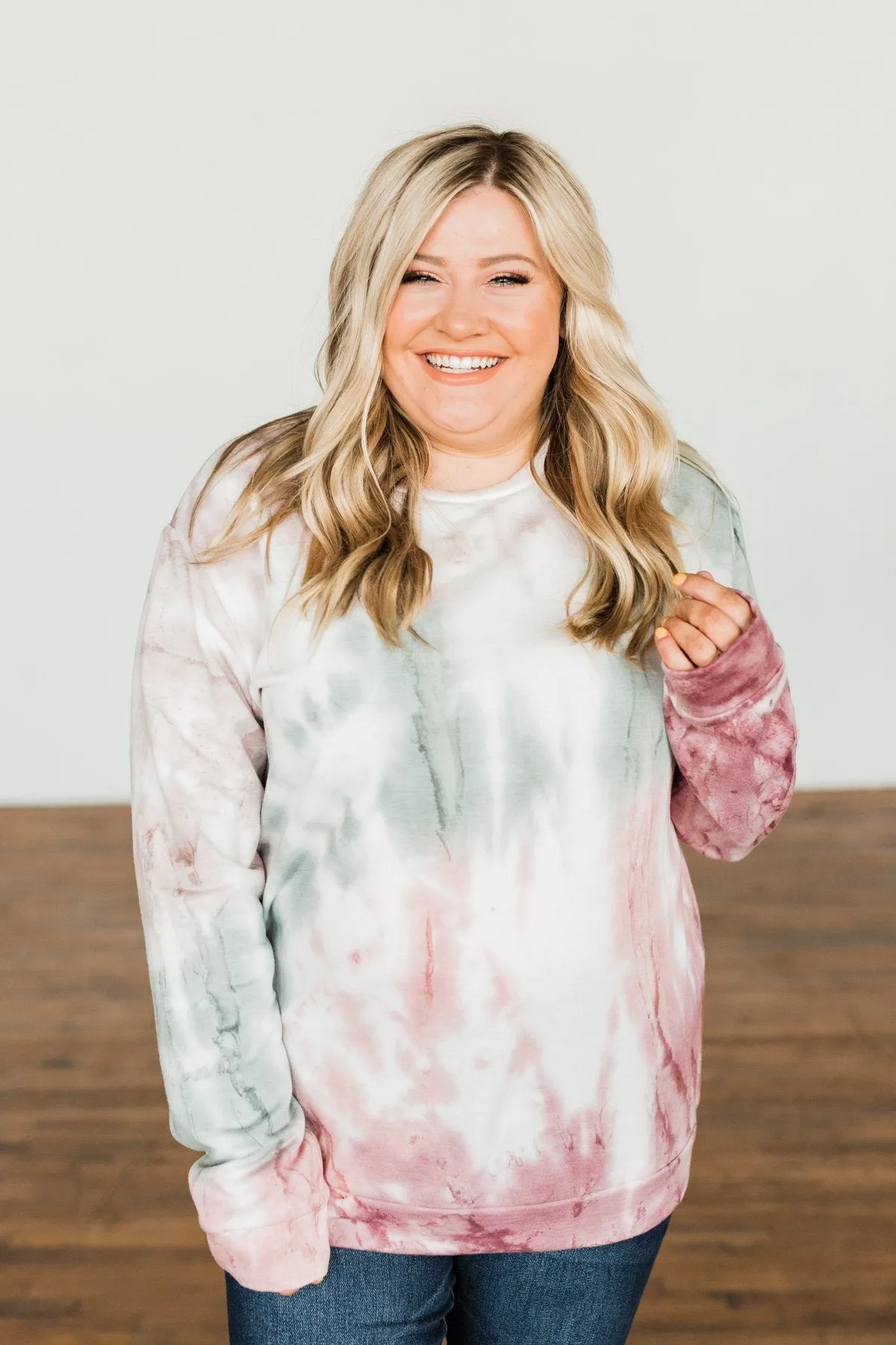 Tie Dye Pullover Top in Earth Tones