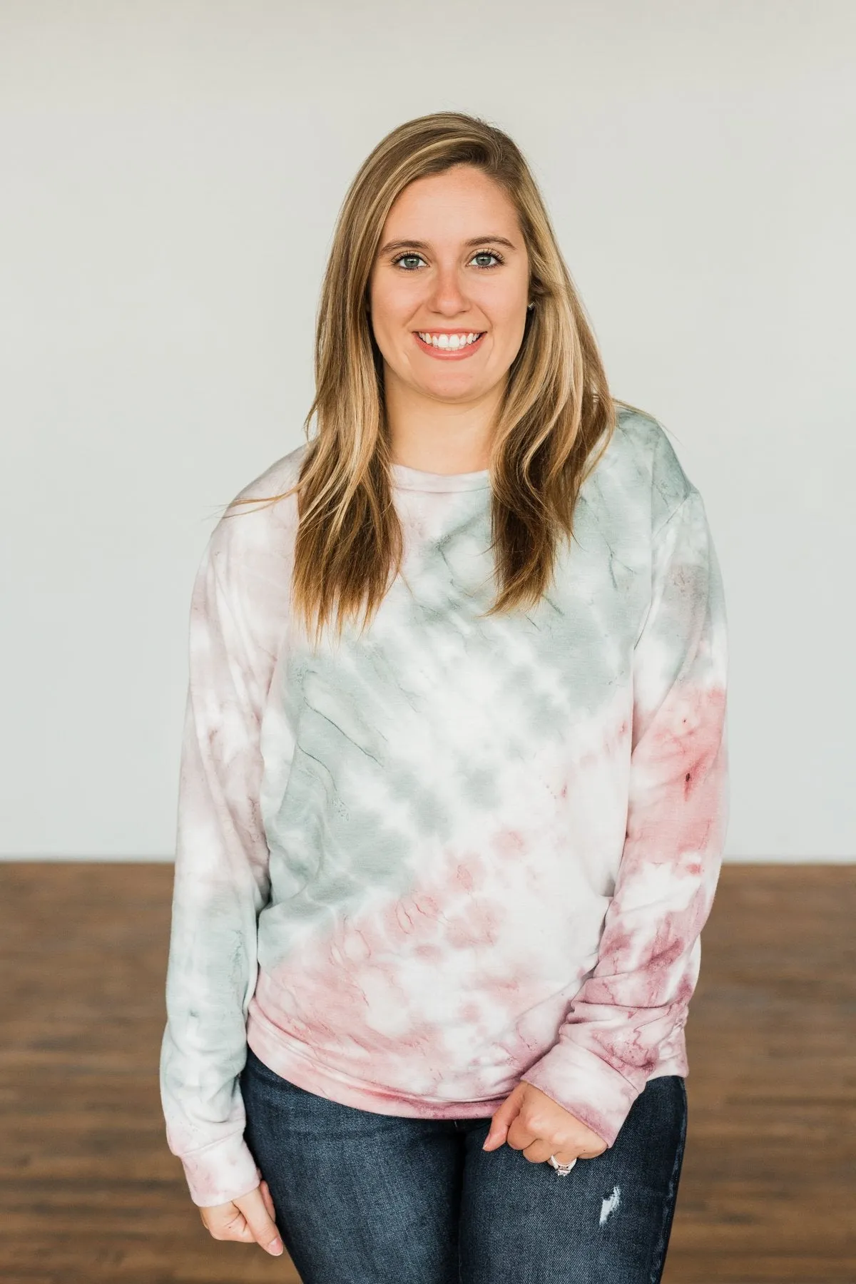 Tie Dye Pullover Top in Earth Tones