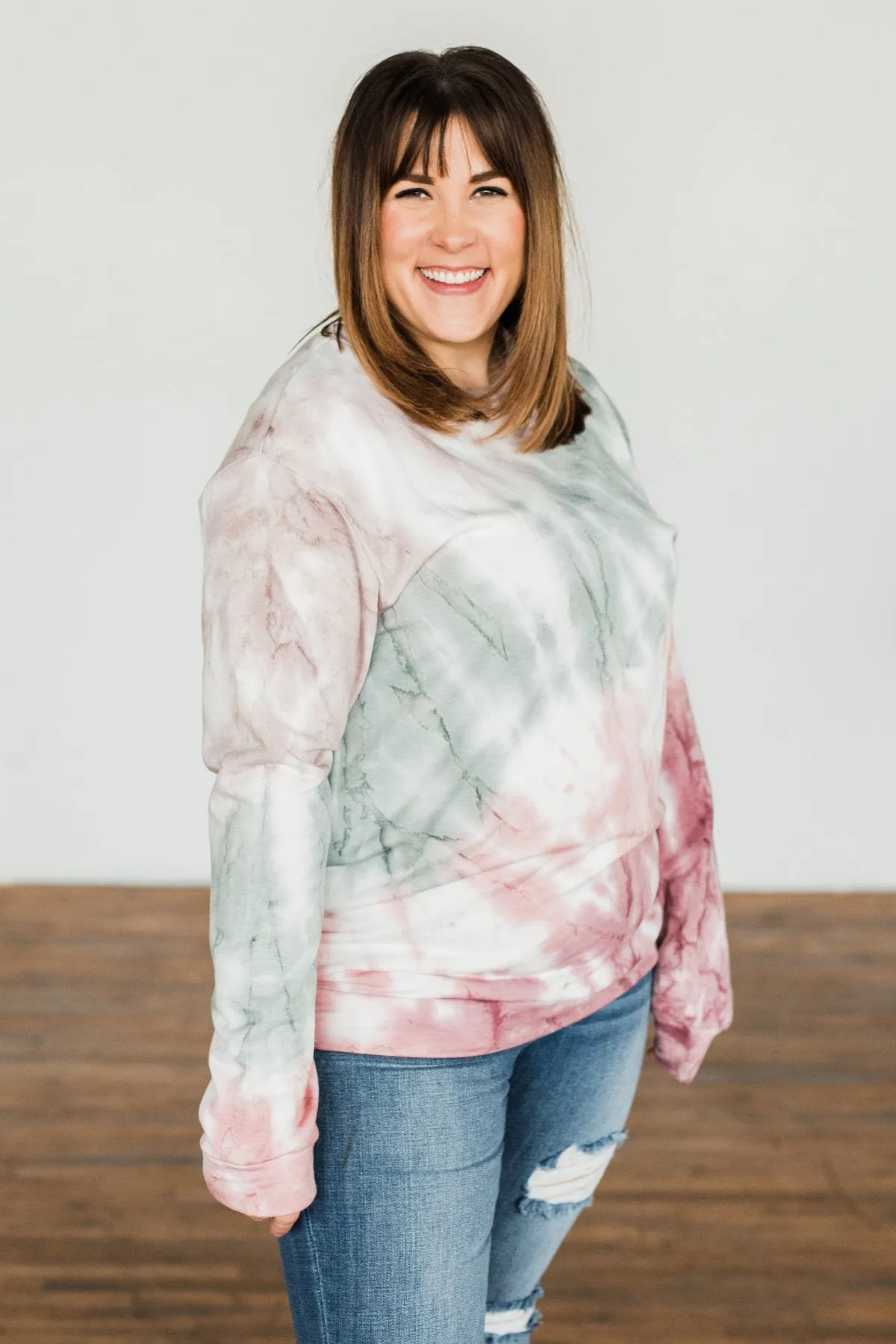 Tie Dye Pullover Top in Earth Tones