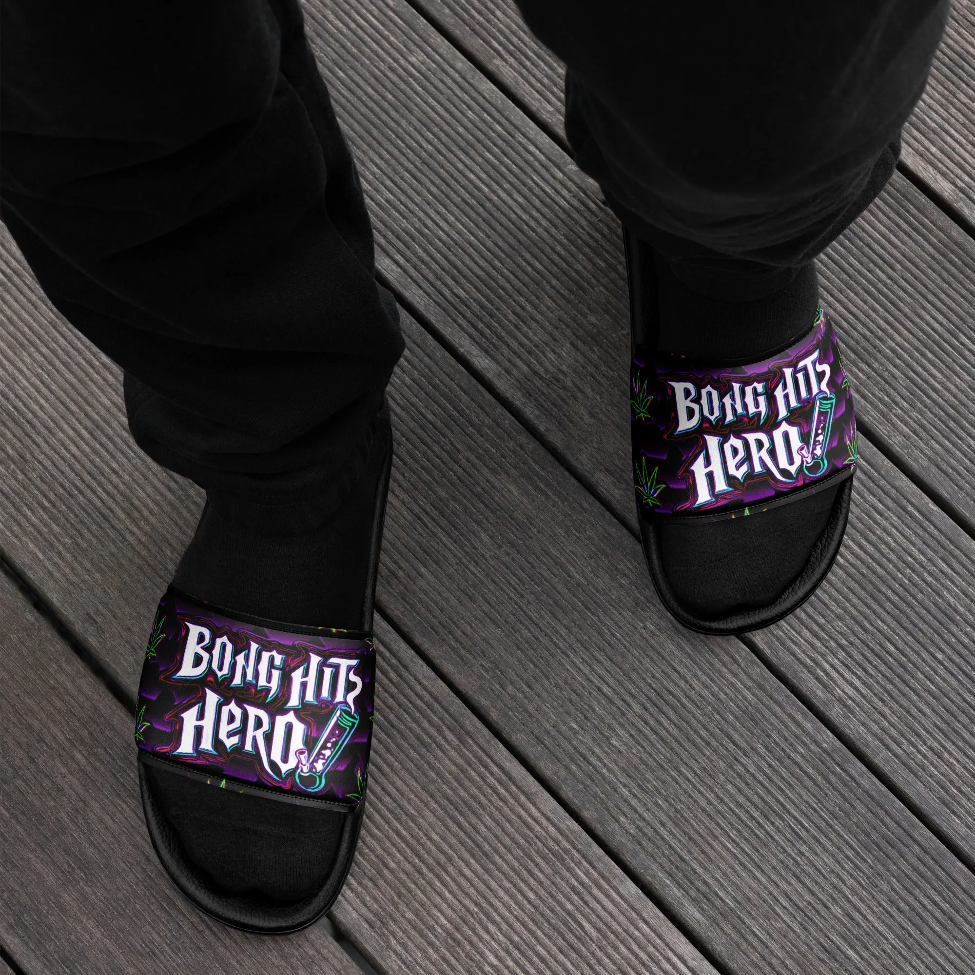 Men's Slide Sandals Bong Hit Hero