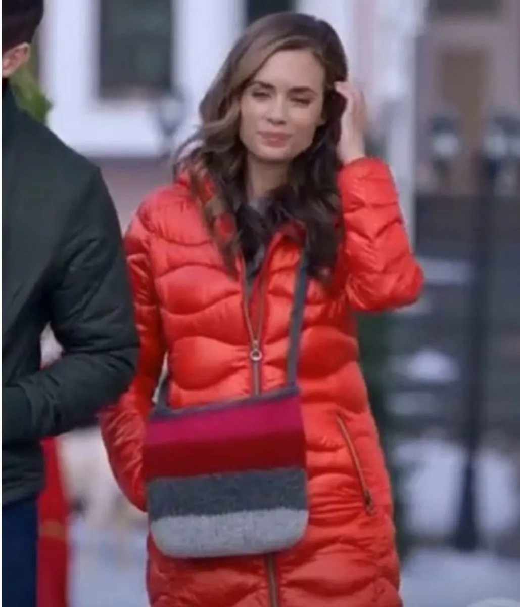 The Christmas Promise Torrey Devitto Puffer Red Coat