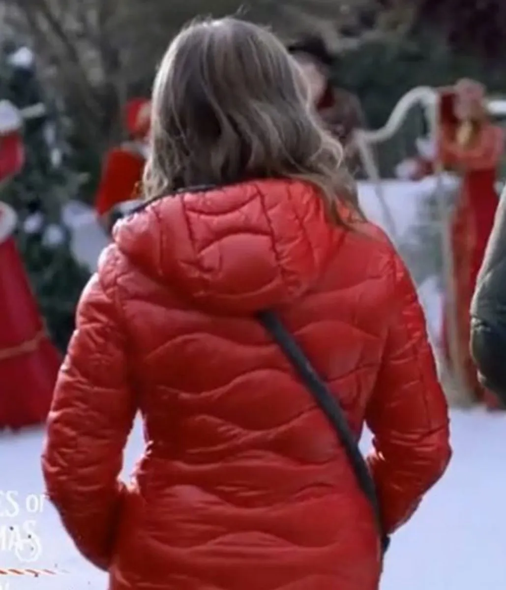 The Christmas Promise Torrey Devitto Puffer Red Coat