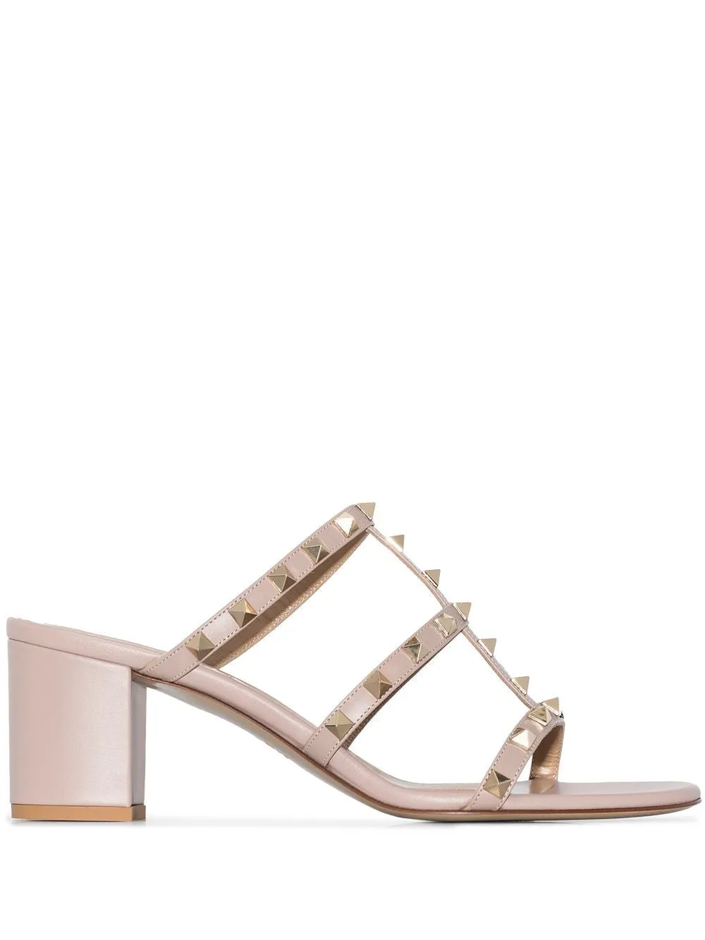 Valentino Pink Studded Slide Sandals