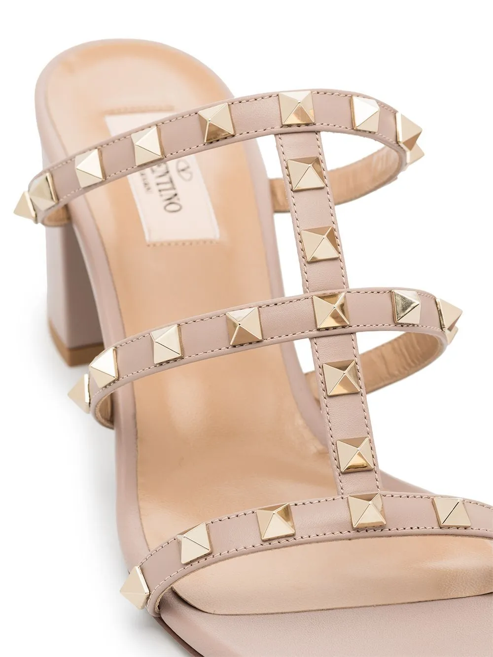 Valentino Pink Studded Slide Sandals